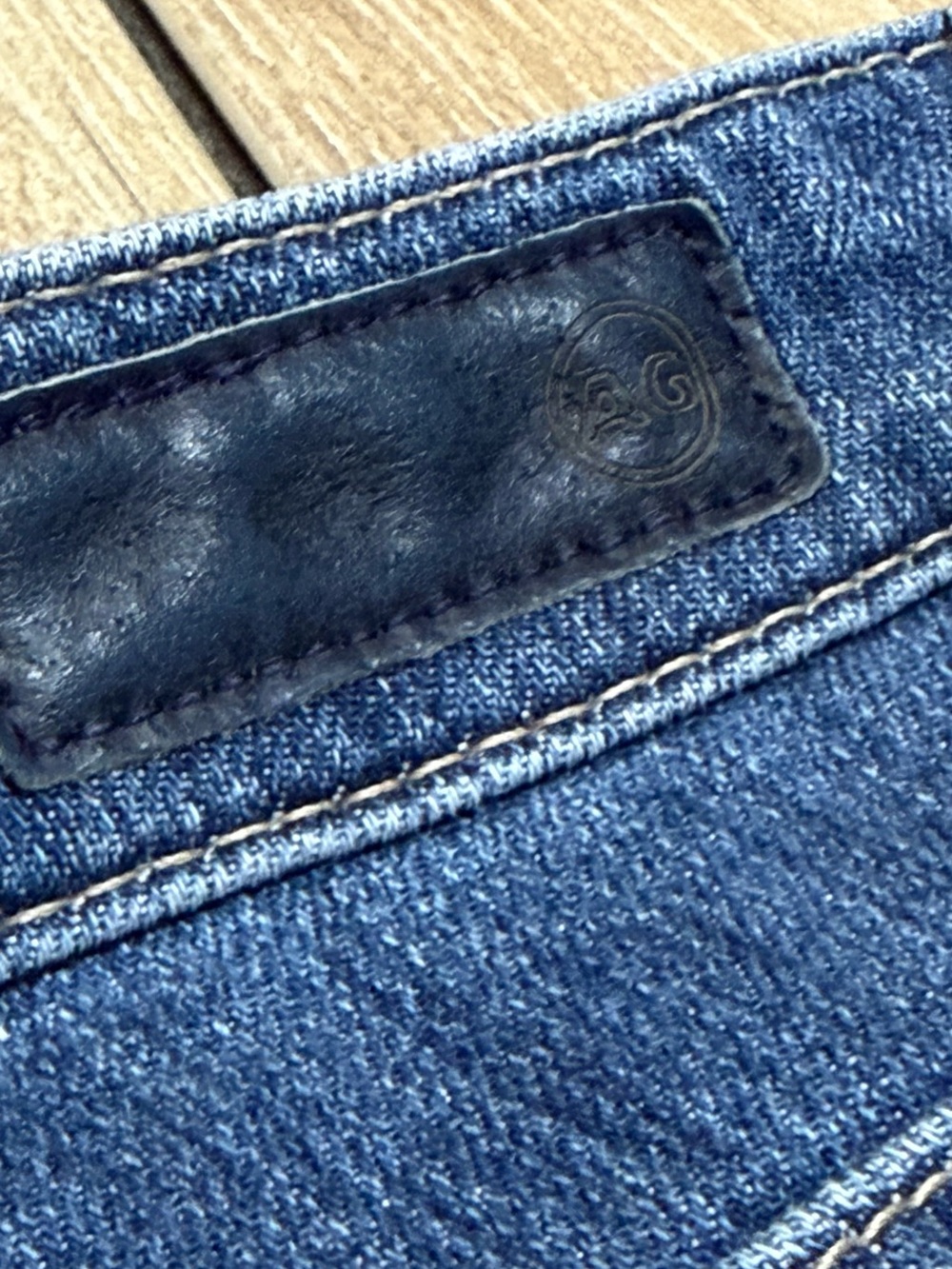 AG Stevie Straight Leg Jeans High Rise Distressed Ankle Blue Wash Size 28 - Picture 10 of 15